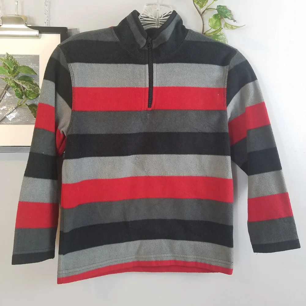 BUNDLE Old Navy Stripe Fleece 1/4‎ Zip Jacket S
